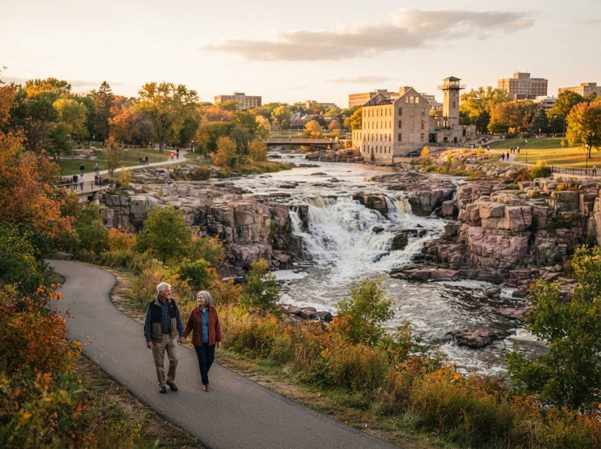 Sioux Falls draws retirees with home values below the national average, no state income tax, and healthcare systems like…